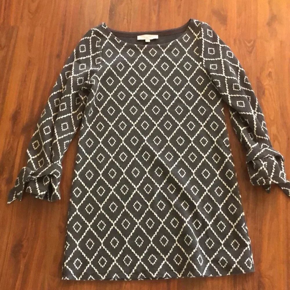 LOFT Long sleeve gray ￼ Shift dress, tunic, size small